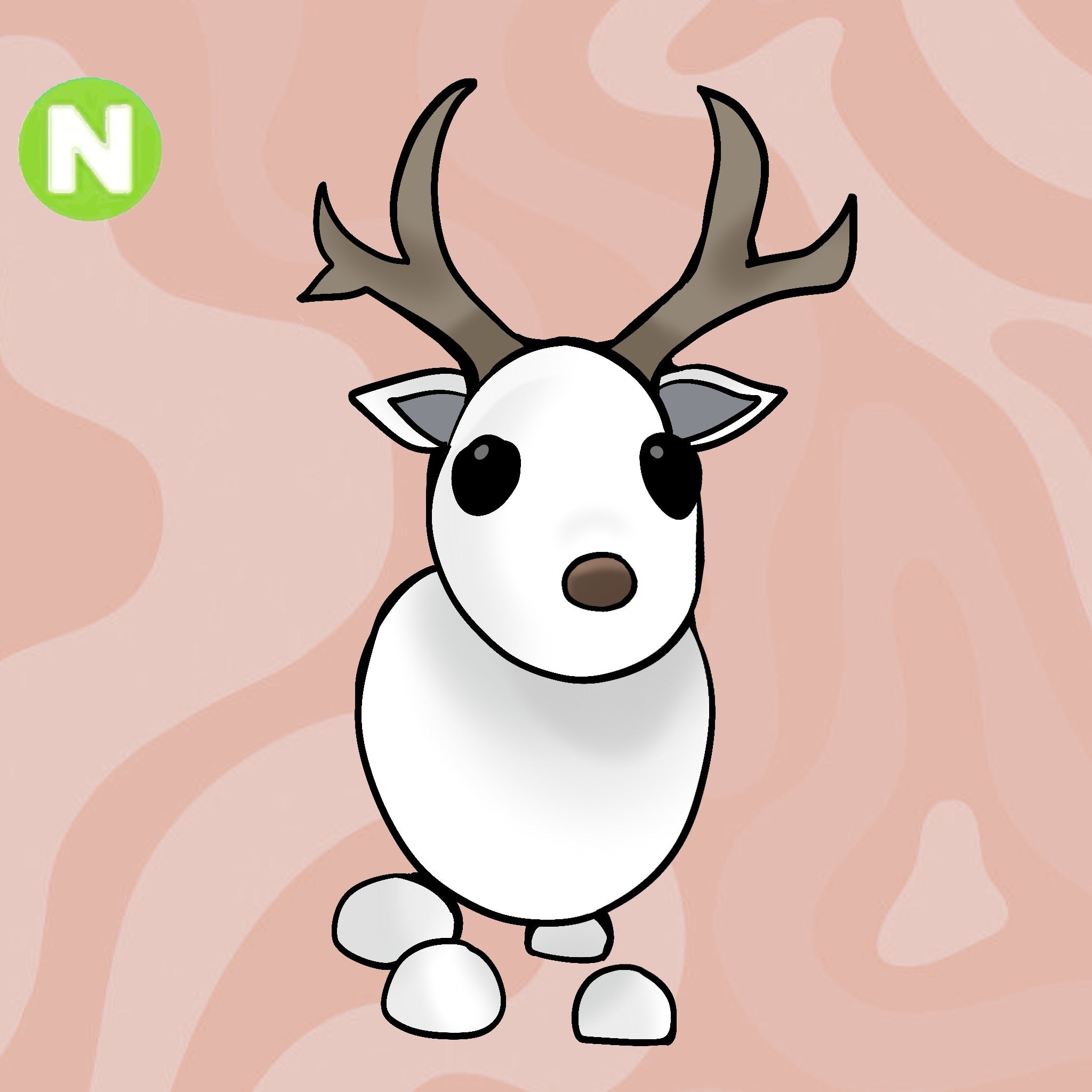 Neon Arctic Reindeer