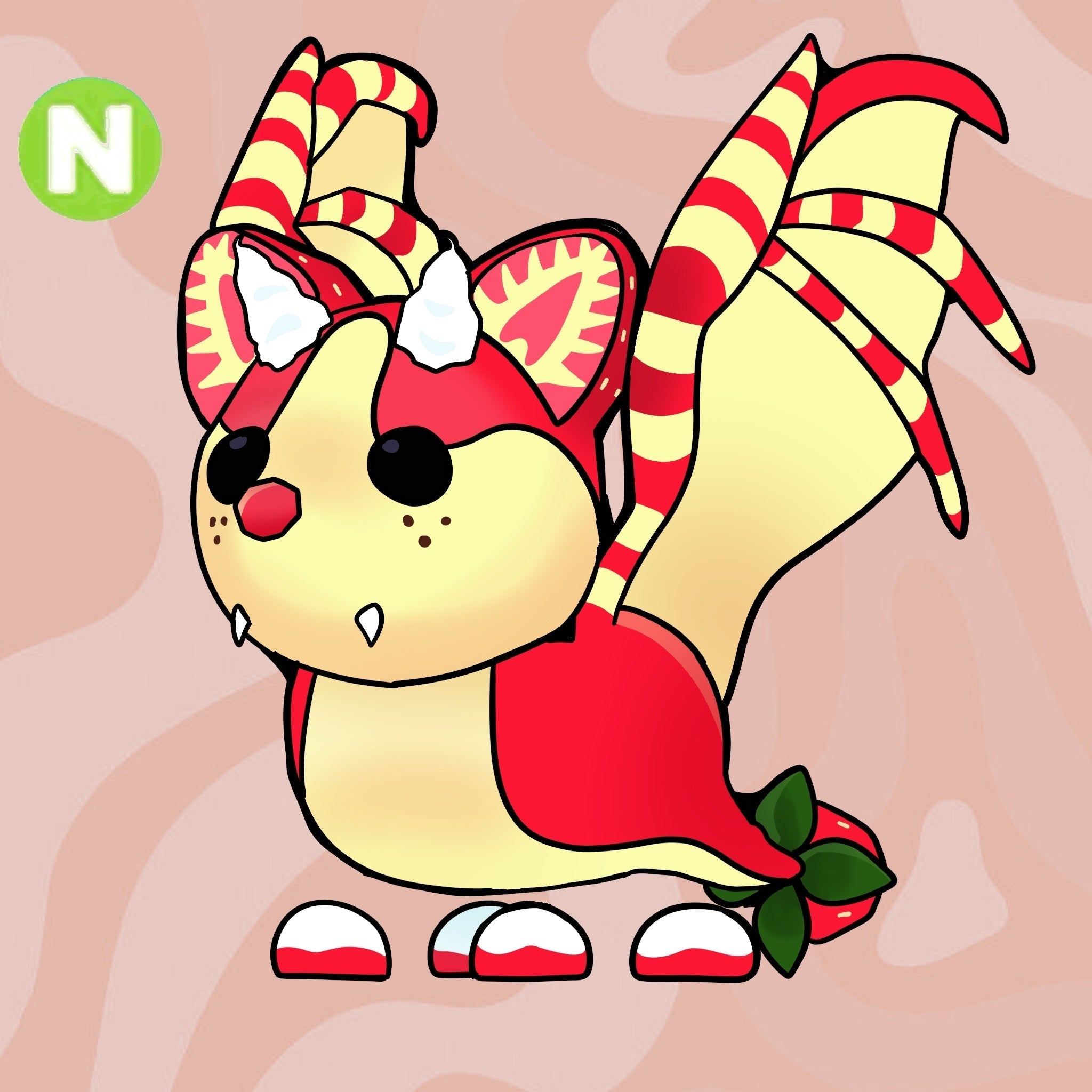 Neon Strawberry Shortcake Bat Dragon