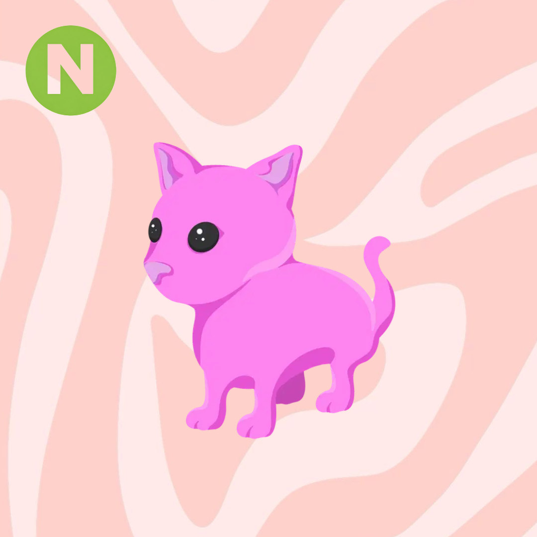 Neon Pink Cat